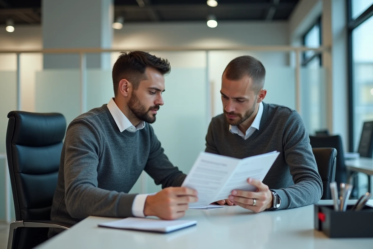 Futur ergothérapeute en rendez-vous avec un conseiller financier pour explorer les aides au financement de sa formation