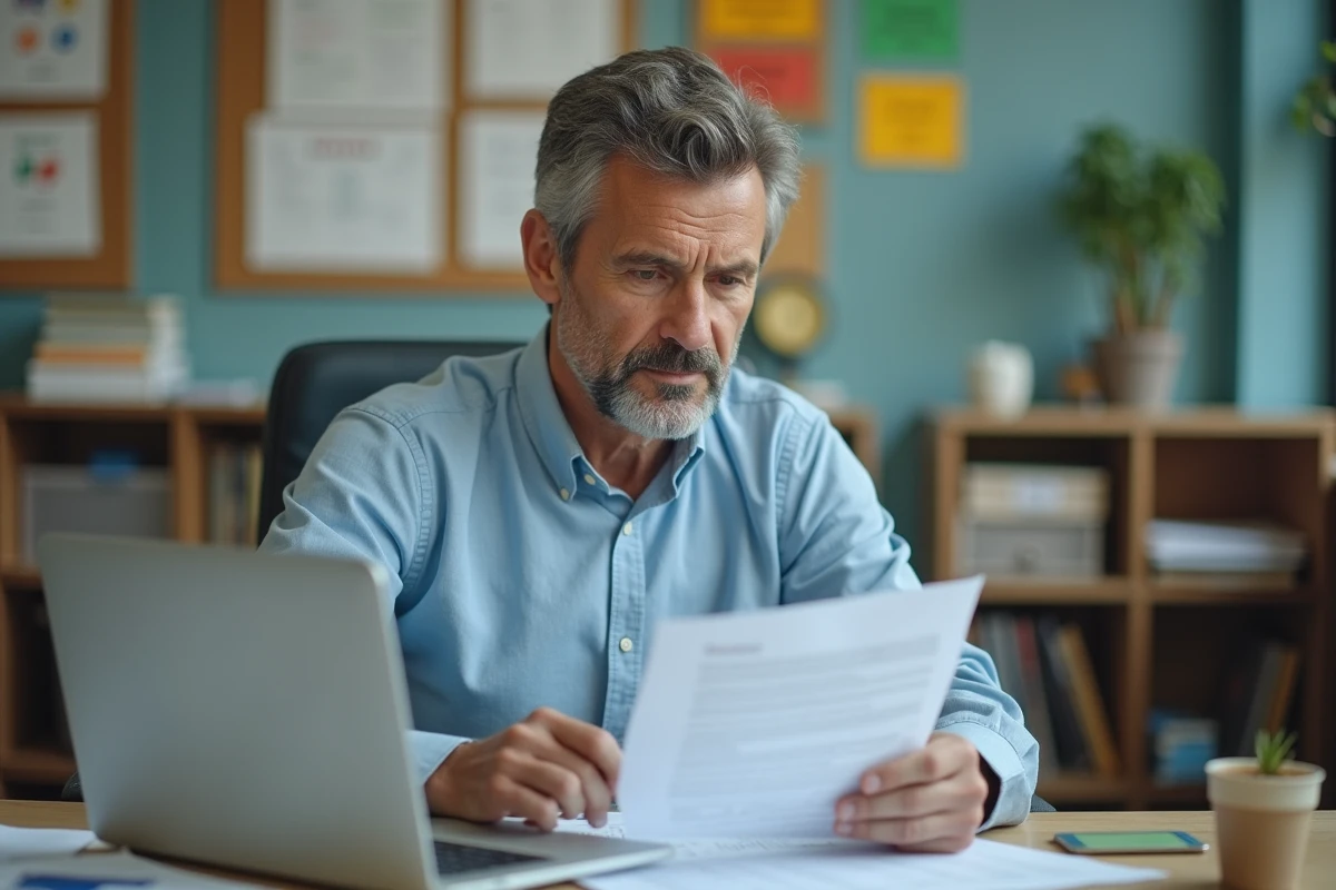 Professeur homme en tenue décontractée dans un bureau moderne