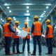 Equipe d'ingénieurs en sécurité dans une usine moderne