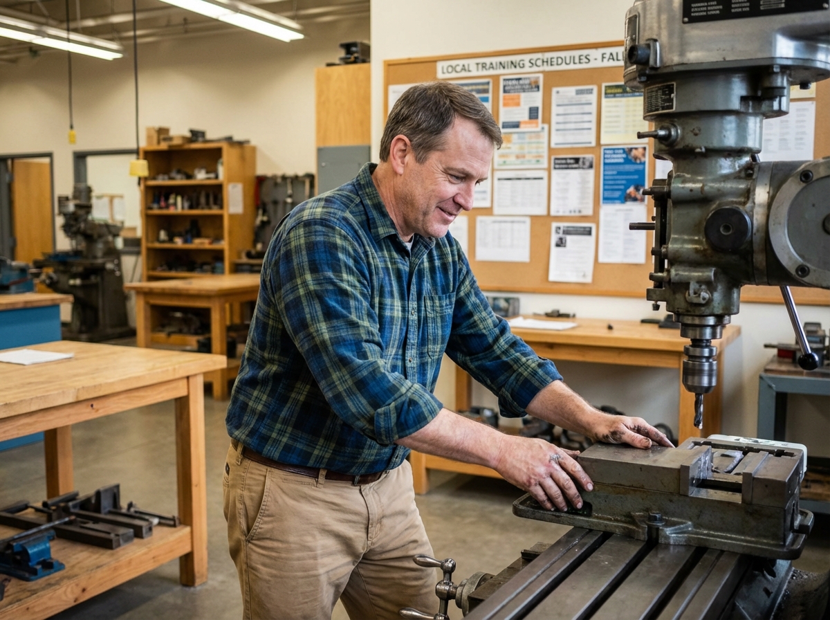 Homme travaillant avec des outils dans un atelier professionnel