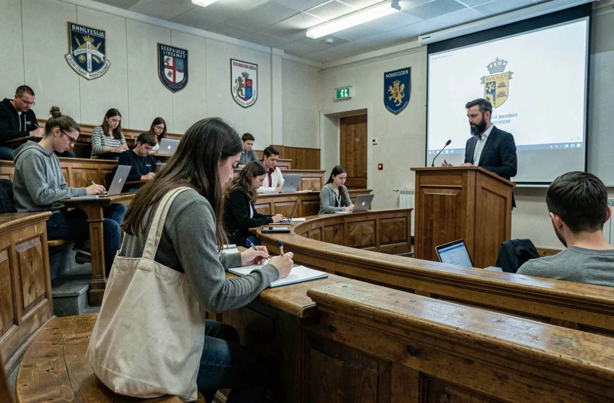 Cours d'anglais pour étudiants et auditeurs libres dans un amphithéâtre de l'Université Bordeaux Montaigne